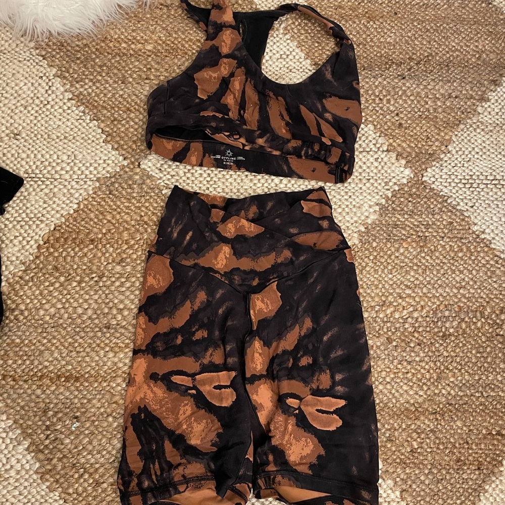 Aerie Offline Tie Dye Workout Set